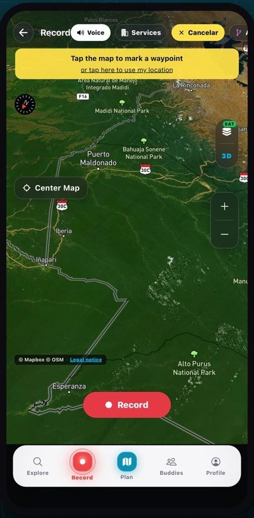 Triaka grabando una ruta